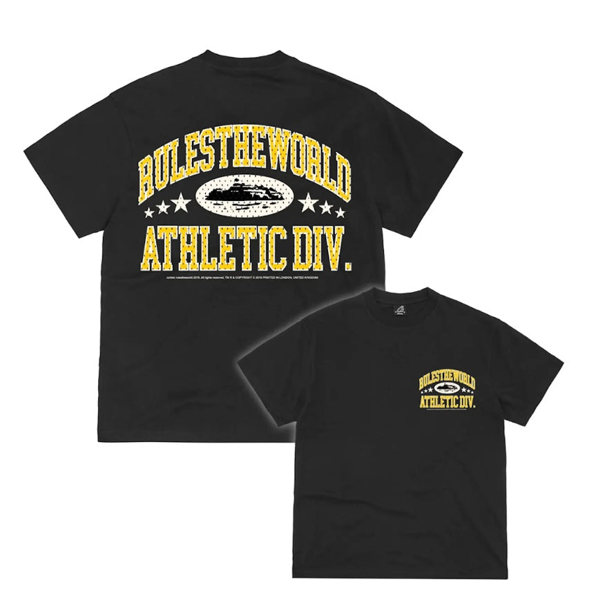 Corteiz Rtw Yellow Black Tee