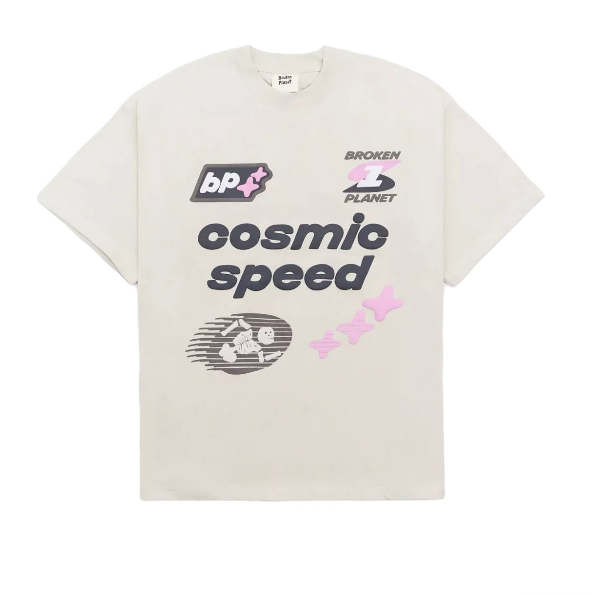 Broken Planet Market Cosmic Speed - Bone White Tee