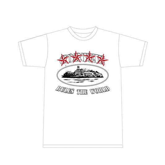 Corteiz 4Starz Alcatraz Tee - White
